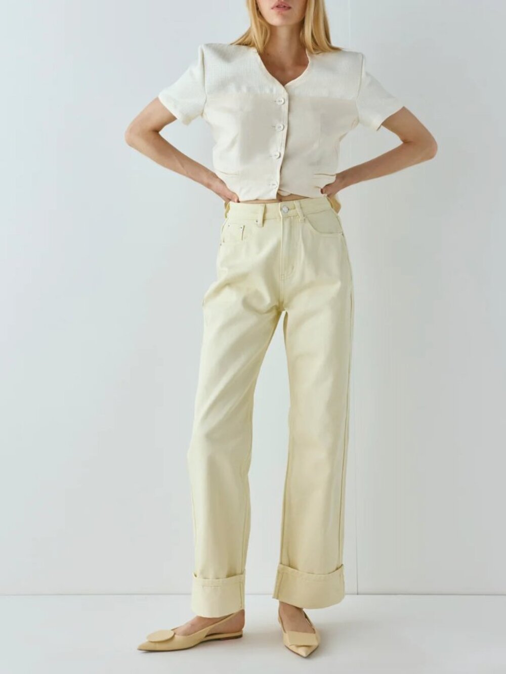 Manon Mid Rise Denim Jeans Butter